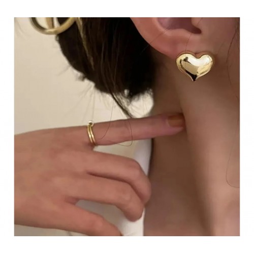 Kalp Gold Renk Küpe Kalp Gold Renk Küpe