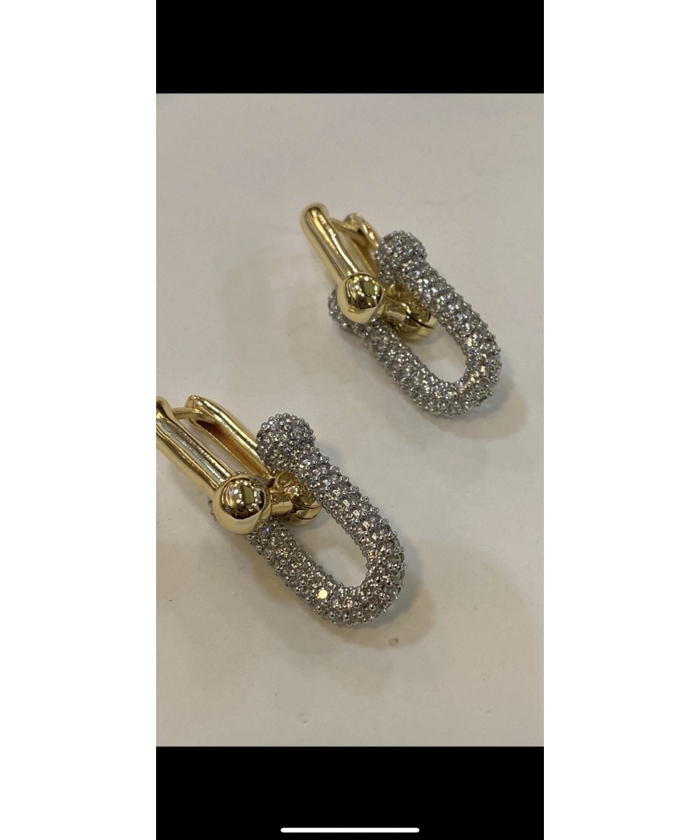Tiff Gold Renk Gümüş Küpemiz Tiff Gold Renk Gümüş Küpemiz