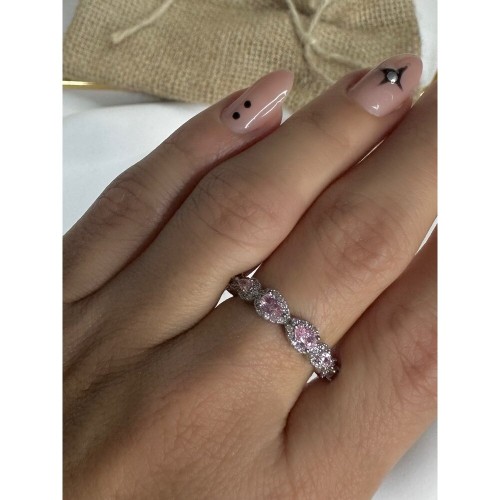 Silver Renk Pembe Yüzük Silver Renk Pembe Yüzük