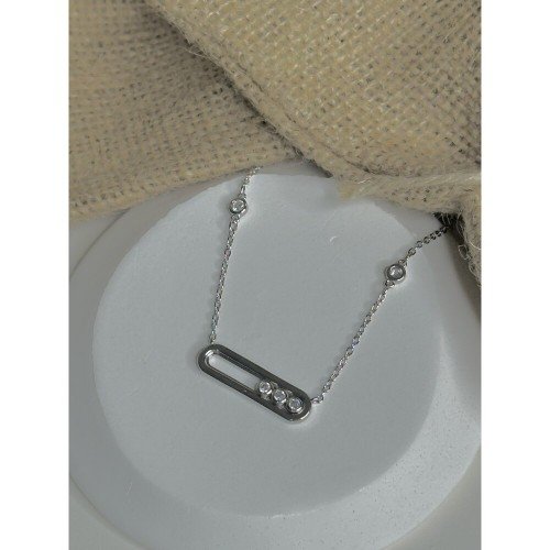 Silver Renk Trend Kolye Silver Renk Trend Kolye