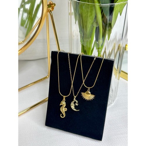 Gold Renk Kolye Kombini Gold Renk Kolye Kombini