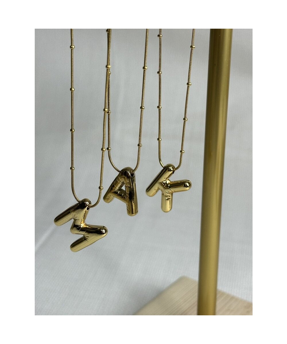 Gold Renk Balon Harf Kolye Gold Renk Balon Harf Kolye