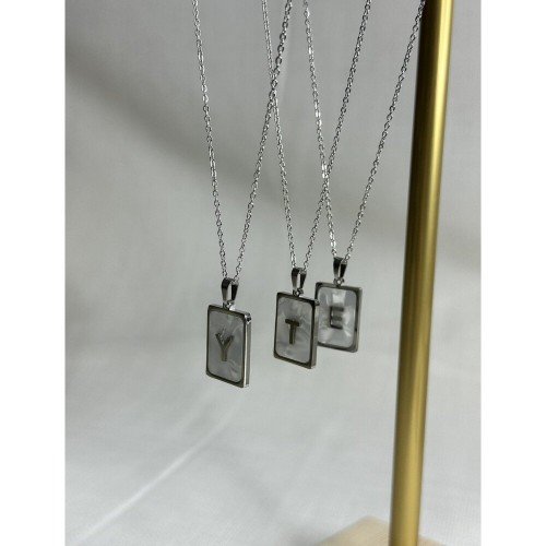 Silver Renk Harf Kolye Silver Renk Harf Kolye